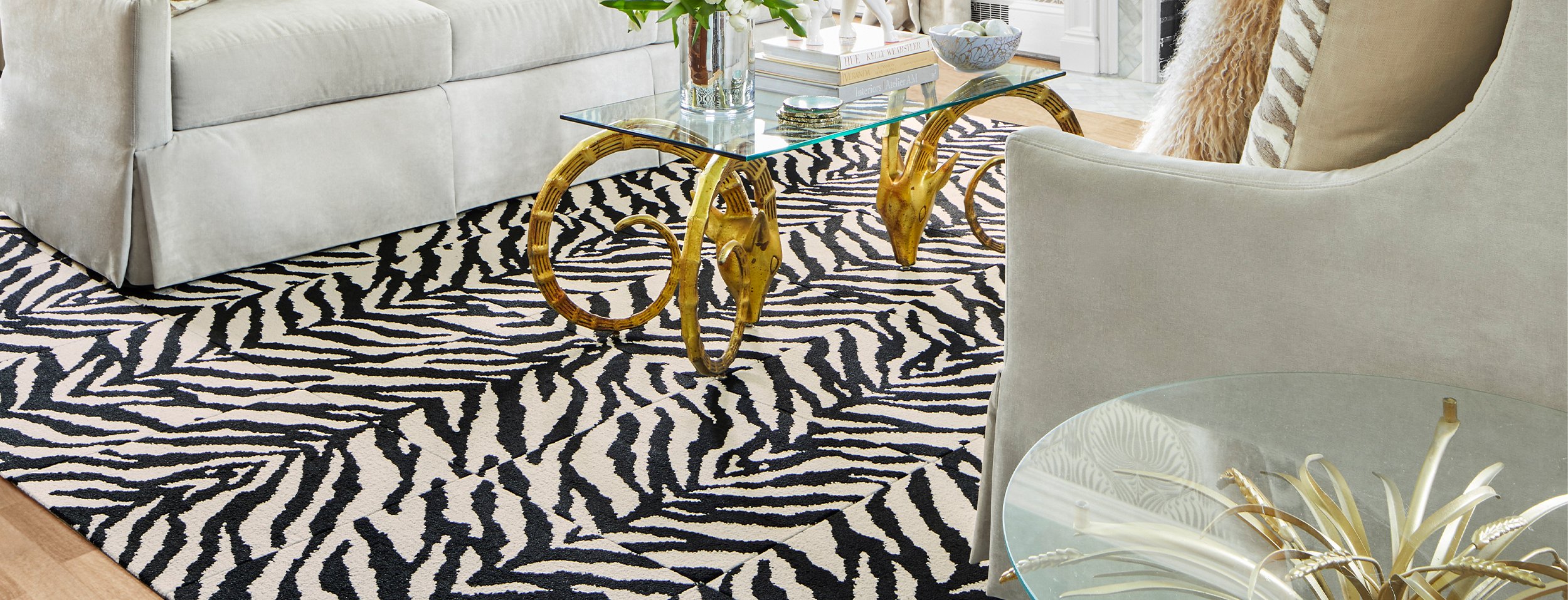 Zebra Texture Carpet FA22 ZebraCrossing Black LifestyleLandscape